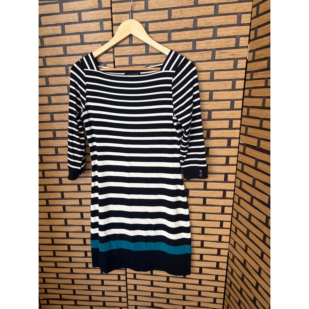 White House Black Market Black‎ And White Stripe Dress Size XS